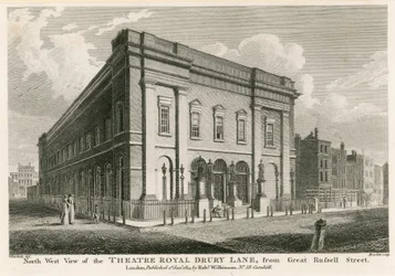 West View of the Theatre Royal, Drury Lane, London, from Great Russell Street