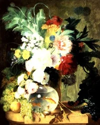 Still Life with Flowers and Fishbowl
