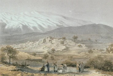 Mount Hermon, Etching by Schacher