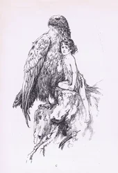 The maid and the eagle, from The Child of the Air pub. by Duckworth