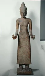 Statue of the Goddess, Lakshmi, from Preah Ko, Bayon Style