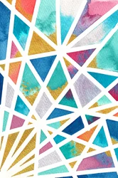 Vibrant Geometric Gold