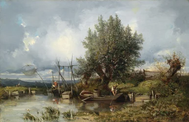 River Landscape with Anglers
