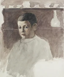 Half-Length Portrait of Lucien Pissarro