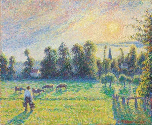 Pasture, Sunset, Eragny