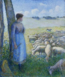 Shepherdess and Sheep