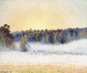 Sunset and Mist at Eragny