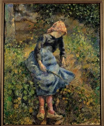 The shepherd says maiden has a wand. Painting by Camille Pissarro (1830-1903)