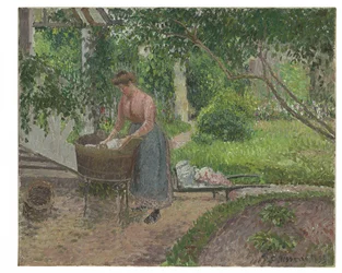 Washerwoman in the Garden of Eragny, 1899