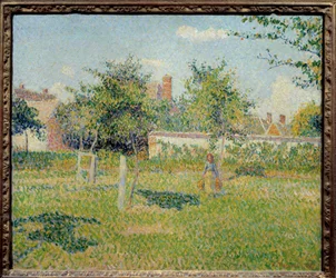 Woman in a Meadow at Eragny