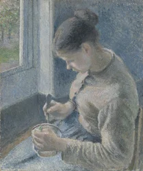 Young Peasant Having Her Coffee