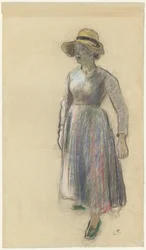 A Peasant Girl in a Straw Hat, c. 1892