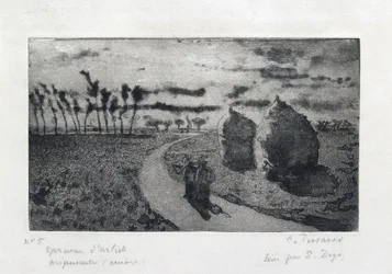 Twilight with Haystacks