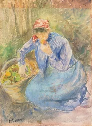 Seated Peasant Woman with a Basket of Apples