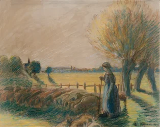 The Shepherdess of Eragny, c1890s