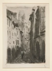 A Street in Rouen (Rue des Arpents)
