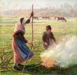 White Frost, woman breaking wood