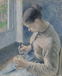 Young Peasant Having Her Coffee