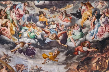 Angels playing music (detail)