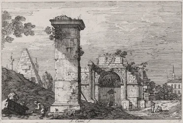 Landscape with Ruined Monuments, from the series Vedute (Views)