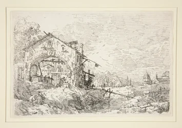 Landscape with a Woman at a Well, from the series Vedute