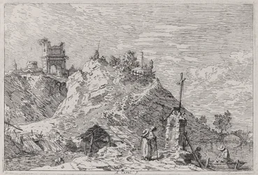 Landscape with the Pilgrim at Prayer, from the Series Vedute (Views)