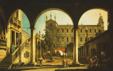 A Capriccio of the Scuola di San Marco, Venice, from the Palazzo Grifalconi-Loredan