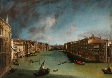 Grand Canal from Palazzo Balbi towards the Rialto