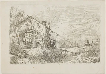 Landscape with a Woman at a Well, from Vedute
