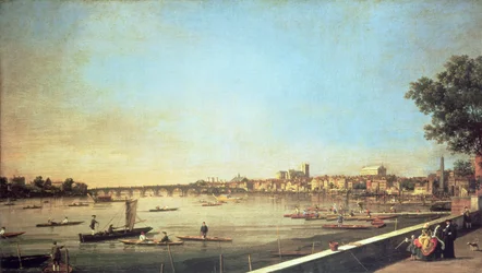 London, the Thames at Westminster and Whitehall from the Terrace of Somerset House