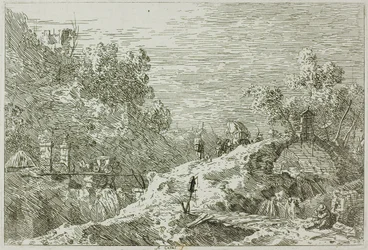 Mountain Landscape with Five Bridges, from Vedute