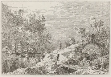 Mountain Landscape with Five Bridges