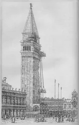 The Campanile of St. Marks While Undergoing Repair in 1745, 1903