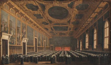The Doge and Grand Council in Sala del Maggior Consiglio