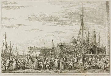The Market on the Molo, from Vedute