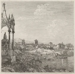 View of a Town with a Bishop