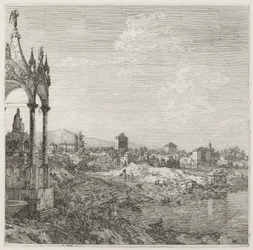 View of a Town with a Bishop