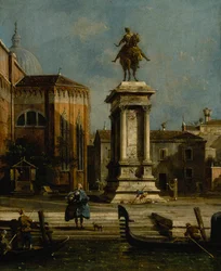 View of the Equestrian Statue of Bartolomeo Colleoni