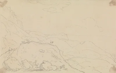 Sketch of Cliff and Hills near the Shore
