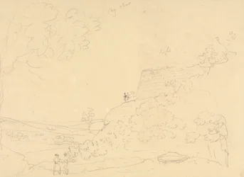 Sketch of a Hillside Bastion, Isle of Wight