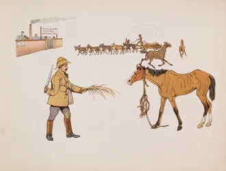 Off to the Chevril Factory (from The Leaguer of Ladysmith, 1900)