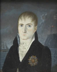 Portrait of Napoleon Bonaparte on the Island of Saint Helena, 1820