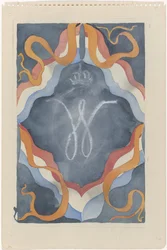 Decorative Design with Crowned W and National Colors