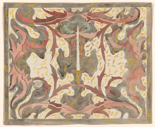 Decorative Design with Upright Sword
