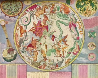 Star Chart for the Southern Hemisphere, End of the Year 1700