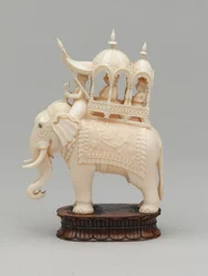 Black king, chess piece, India, circa 1820
