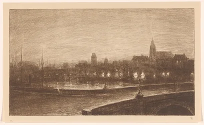 Bridge in Rotterdam at Night