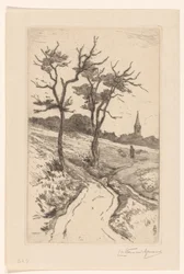 Dune Landscape with Church Tower of Katwijk