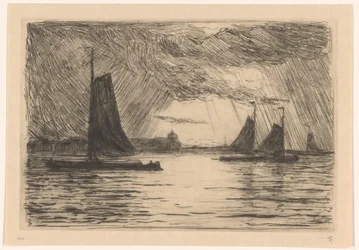 View of the Maas at Dordrecht in the Evening
