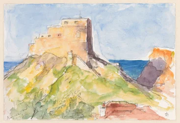 Ragusa, the Old Castle Seen from the Window of Hotel Imperial 1902 (Morning)